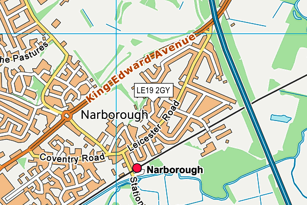 LE19 2GY map - OS VectorMap District (Ordnance Survey) LE19 2GY map - OS VectorMap District (Ordnance Survey)