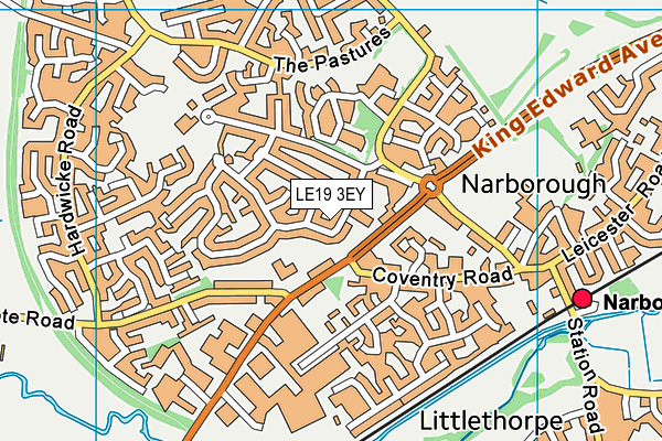 LE19 3EY map - OS VectorMap District (Ordnance Survey) LE19 3EY map - OS VectorMap District (Ordnance Survey)