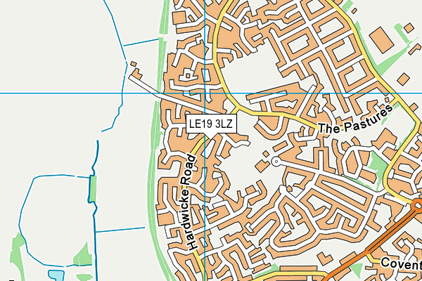 LE19 3LZ map - OS VectorMap District (Ordnance Survey) LE19 3LZ map - OS VectorMap District (Ordnance Survey)