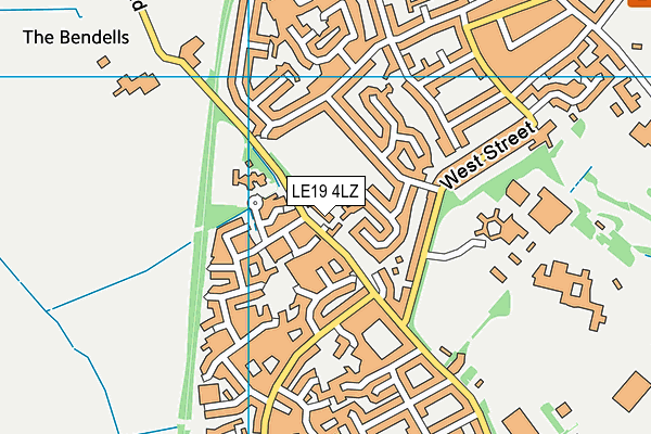 LE19 4LZ map - OS VectorMap District (Ordnance Survey) LE19 4LZ map - OS VectorMap District (Ordnance Survey)