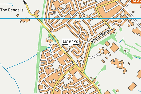 LE19 4PZ map - OS VectorMap District (Ordnance Survey) LE19 4PZ map - OS VectorMap District (Ordnance Survey)