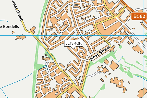 LE19 4QR map - OS VectorMap District (Ordnance Survey) LE19 4QR map - OS VectorMap District (Ordnance Survey)