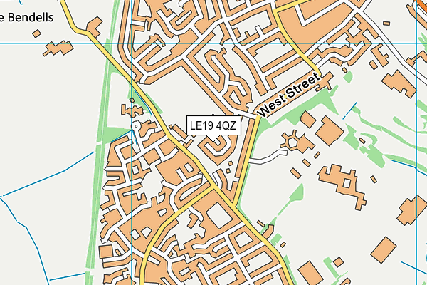 LE19 4QZ map - OS VectorMap District (Ordnance Survey)