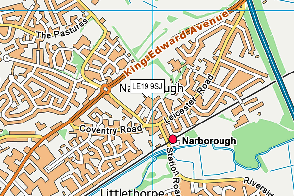 LE19 9SJ map - OS VectorMap District (Ordnance Survey) LE19 9SJ map - OS VectorMap District (Ordnance Survey)