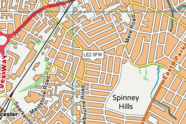 LE2 0FW map - OS VectorMap District (Ordnance Survey) LE2 0FW map - OS VectorMap District (Ordnance Survey)