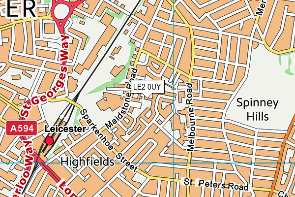 LE2 0UY map - OS VectorMap District (Ordnance Survey) LE2 0UY map - OS VectorMap District (Ordnance Survey)