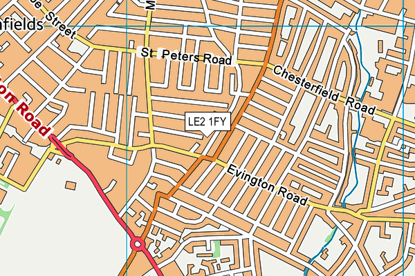 LE2 1FY map - OS VectorMap District (Ordnance Survey) LE2 1FY map - OS VectorMap District (Ordnance Survey)