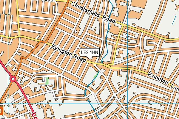LE2 1HN map - OS VectorMap District (Ordnance Survey) LE2 1HN map - OS VectorMap District (Ordnance Survey)