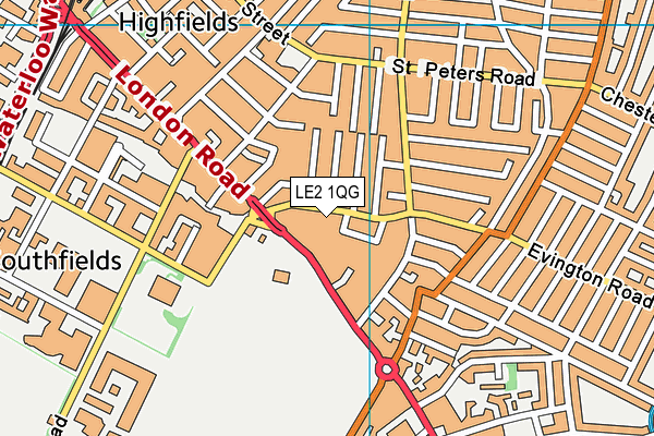 LE2 1QG map - OS VectorMap District (Ordnance Survey) LE2 1QG map - OS VectorMap District (Ordnance Survey)