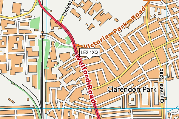 LE2 1XQ map - OS VectorMap District (Ordnance Survey) LE2 1XQ map - OS VectorMap District (Ordnance Survey)