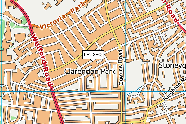 LE2 3EQ map - OS VectorMap District (Ordnance Survey) LE2 3EQ map - OS VectorMap District (Ordnance Survey)