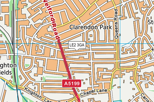 LE2 3GA map - OS VectorMap District (Ordnance Survey) LE2 3GA map - OS VectorMap District (Ordnance Survey)
