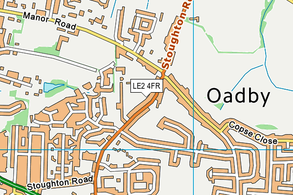LE2 4FR map - OS VectorMap District (Ordnance Survey) LE2 4FR map - OS VectorMap District (Ordnance Survey)