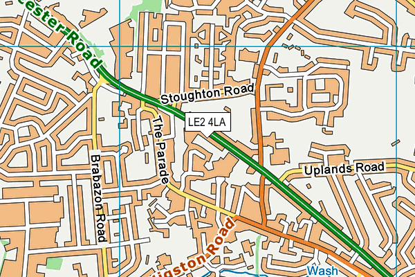 LE2 4LA map - OS VectorMap District (Ordnance Survey) LE2 4LA map - OS VectorMap District (Ordnance Survey)