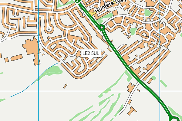 LE2 5UL map - OS VectorMap District (Ordnance Survey) LE2 5UL map - OS VectorMap District (Ordnance Survey)