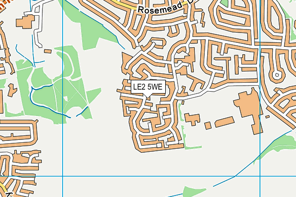 LE2 5WE map - OS VectorMap District (Ordnance Survey) LE2 5WE map - OS VectorMap District (Ordnance Survey)