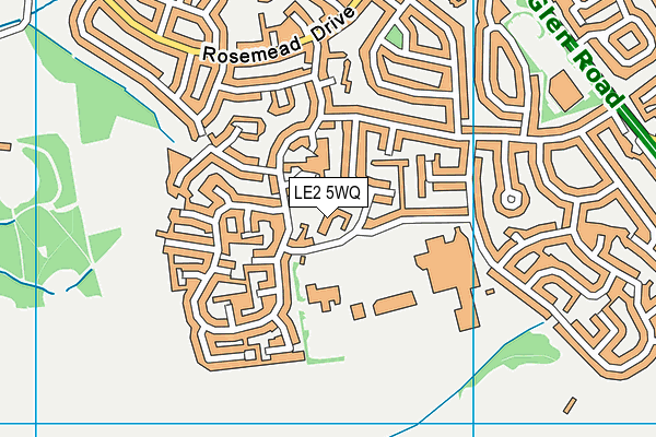LE2 5WQ map - OS VectorMap District (Ordnance Survey) LE2 5WQ map - OS VectorMap District (Ordnance Survey)