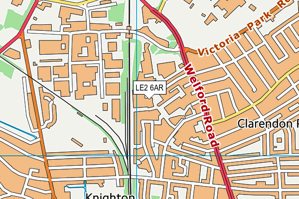 LE2 6AR map - OS VectorMap District (Ordnance Survey) LE2 6AR map - OS VectorMap District (Ordnance Survey)