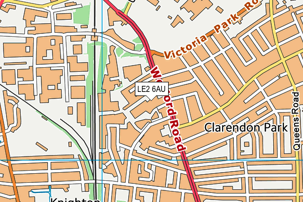 LE2 6AU map - OS VectorMap District (Ordnance Survey) LE2 6AU map - OS VectorMap District (Ordnance Survey)