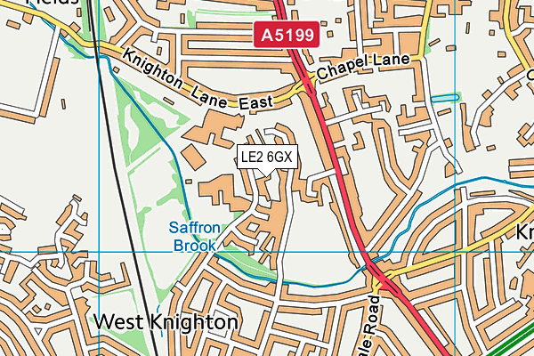 LE2 6GX map - OS VectorMap District (Ordnance Survey) LE2 6GX map - OS VectorMap District (Ordnance Survey)