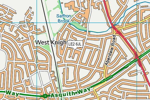 LE2 6JL map - OS VectorMap District (Ordnance Survey) LE2 6JL map - OS VectorMap District (Ordnance Survey)