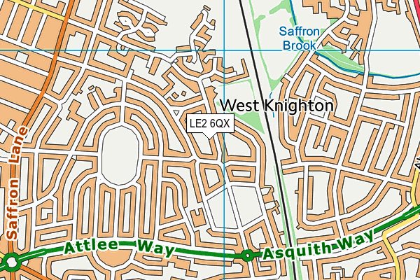 LE2 6QX map - OS VectorMap District (Ordnance Survey) LE2 6QX map - OS VectorMap District (Ordnance Survey)