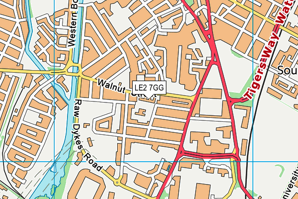LE2 7GG map - OS VectorMap District (Ordnance Survey) LE2 7GG map - OS VectorMap District (Ordnance Survey)