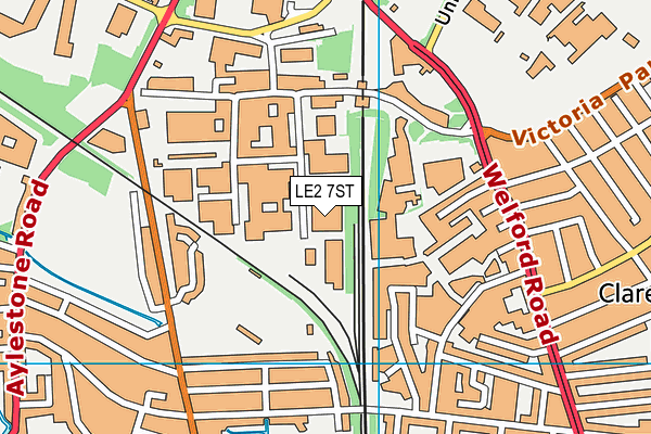 LE2 7ST map - OS VectorMap District (Ordnance Survey) LE2 7ST map - OS VectorMap District (Ordnance Survey)