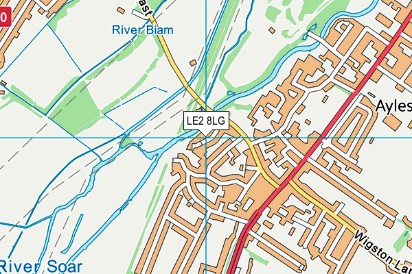 LE2 8LG map - OS VectorMap District (Ordnance Survey) LE2 8LG map - OS VectorMap District (Ordnance Survey)