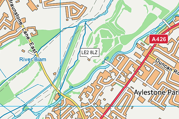 LE2 8LZ map - OS VectorMap District (Ordnance Survey) LE2 8LZ map - OS VectorMap District (Ordnance Survey)