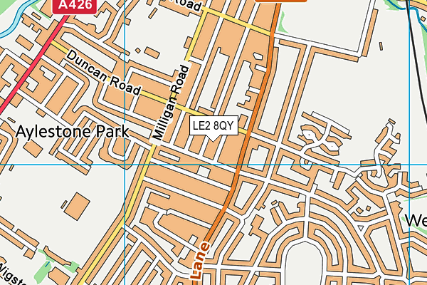 LE2 8QY map - OS VectorMap District (Ordnance Survey) LE2 8QY map - OS VectorMap District (Ordnance Survey)