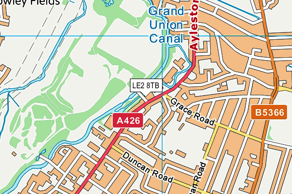 LE2 8TB map - OS VectorMap District (Ordnance Survey) LE2 8TB map - OS VectorMap District (Ordnance Survey)