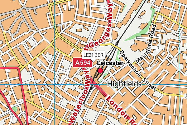 LE21 3ER map - OS VectorMap District (Ordnance Survey)