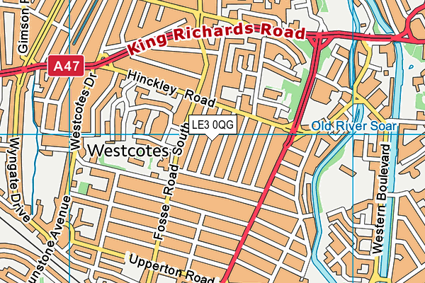 LE3 0QG map - OS VectorMap District (Ordnance Survey)