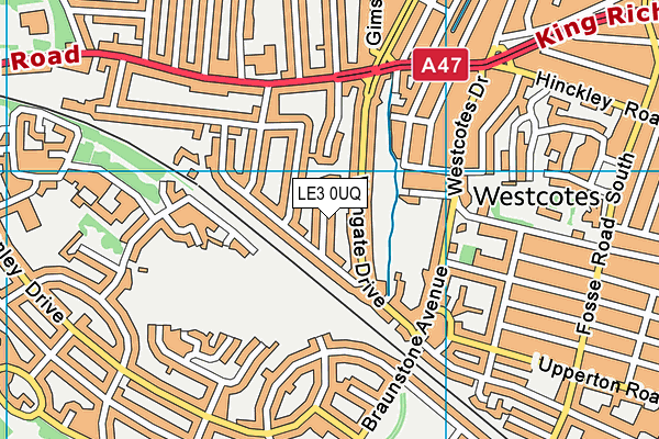 LE3 0UQ map - OS VectorMap District (Ordnance Survey) LE3 0UQ map - OS VectorMap District (Ordnance Survey)