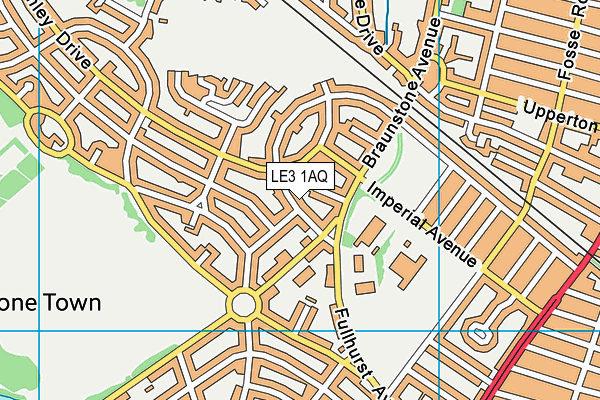 LE3 1AQ map - OS VectorMap District (Ordnance Survey) LE3 1AQ map - OS VectorMap District (Ordnance Survey)