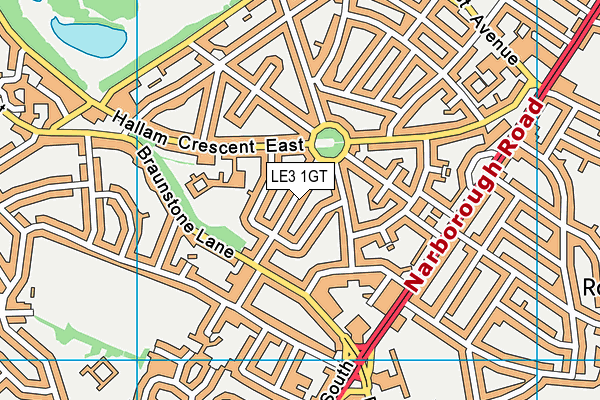 LE3 1GT map - OS VectorMap District (Ordnance Survey) LE3 1GT map - OS VectorMap District (Ordnance Survey)