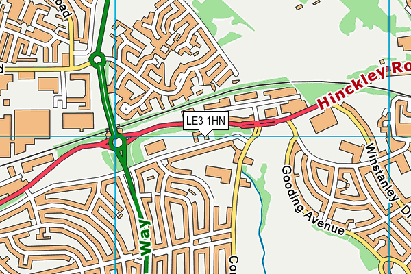 LE3 1HN map - OS VectorMap District (Ordnance Survey)
