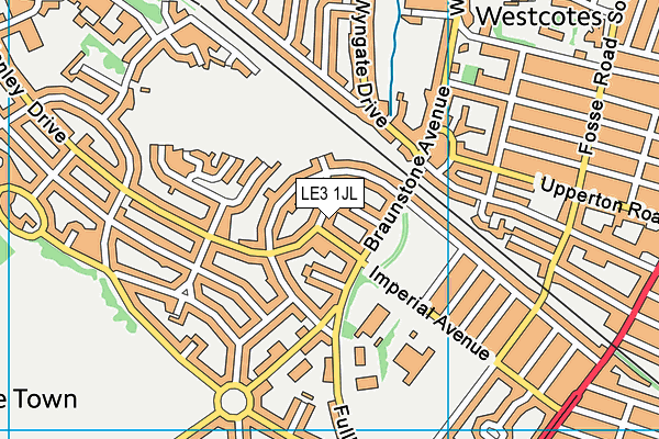 LE3 1JL map - OS VectorMap District (Ordnance Survey) LE3 1JL map - OS VectorMap District (Ordnance Survey)