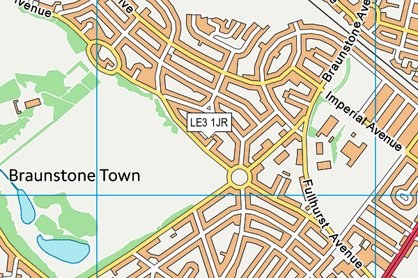 LE3 1JR map - OS VectorMap District (Ordnance Survey) LE3 1JR map - OS VectorMap District (Ordnance Survey)