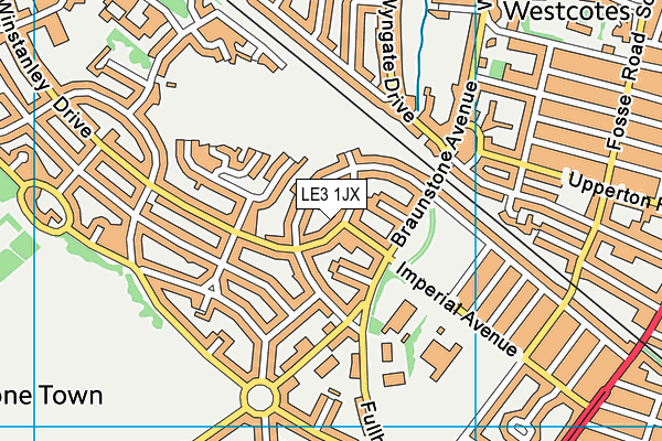 LE3 1JX map - OS VectorMap District (Ordnance Survey) LE3 1JX map - OS VectorMap District (Ordnance Survey)