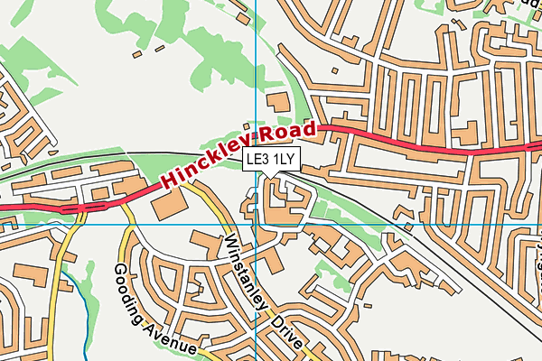 LE3 1LY map - OS VectorMap District (Ordnance Survey) LE3 1LY map - OS VectorMap District (Ordnance Survey)