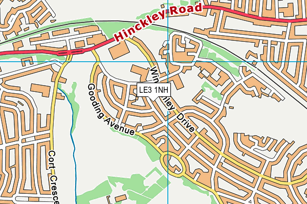 LE3 1NH map - OS VectorMap District (Ordnance Survey)