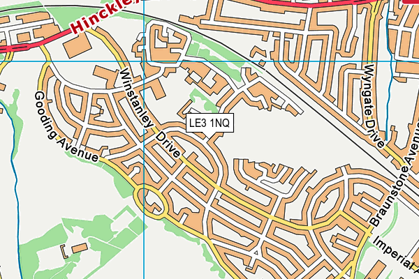 LE3 1NQ map - OS VectorMap District (Ordnance Survey) LE3 1NQ map - OS VectorMap District (Ordnance Survey)