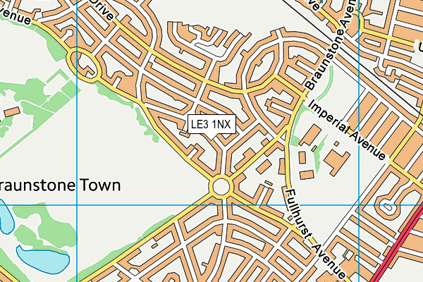 LE3 1NX map - OS VectorMap District (Ordnance Survey) LE3 1NX map - OS VectorMap District (Ordnance Survey)
