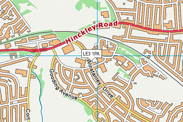LE3 1PA map - OS VectorMap District (Ordnance Survey) LE3 1PA map - OS VectorMap District (Ordnance Survey)
