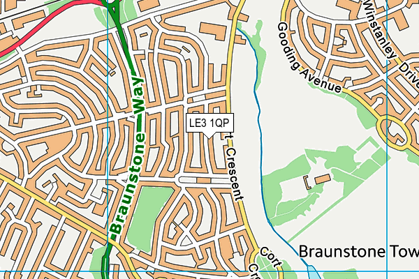 LE3 1QP map - OS VectorMap District (Ordnance Survey) LE3 1QP map - OS VectorMap District (Ordnance Survey)
