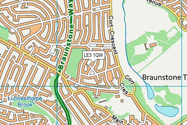 LE3 1QW map - OS VectorMap District (Ordnance Survey) LE3 1QW map - OS VectorMap District (Ordnance Survey)