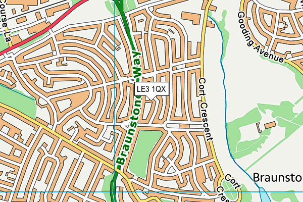 LE3 1QX map - OS VectorMap District (Ordnance Survey) LE3 1QX map - OS VectorMap District (Ordnance Survey)