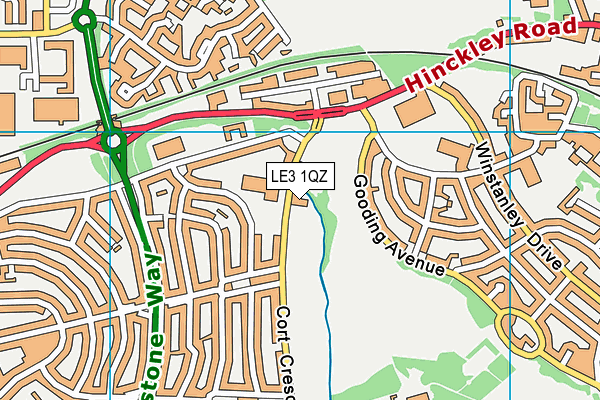LE3 1QZ map - OS VectorMap District (Ordnance Survey) LE3 1QZ map - OS VectorMap District (Ordnance Survey)